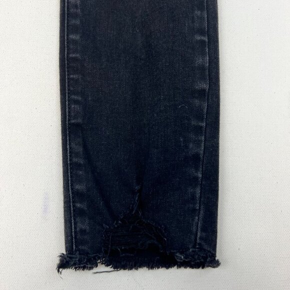 Universal Thread Womens Mid Rise Skinny Jeans Black Distressed Size 2/26S - Picture 5 of 10